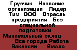 Грузчик › Название организации ­ Лидер Тим, ООО › Отрасль предприятия ­ Без специальной подготовки › Минимальный оклад ­ 19 000 - Все города Работа » Вакансии   . Ямало-Ненецкий АО,Муравленко г.
